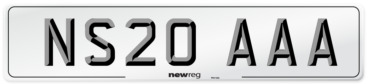 NS20 AAA Number Plate from New Reg